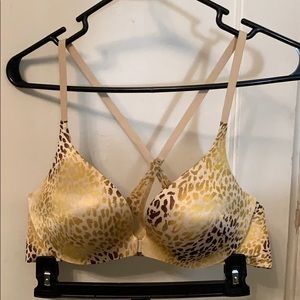 Victoria’s Secret tan/gold cheetah push up bra